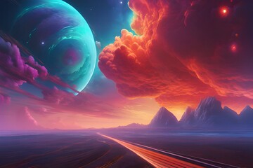 Wall Mural - planet in space