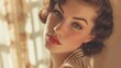 Captivating Vintage Inspired Pin Up Beauty with Retro Charm and Glamour