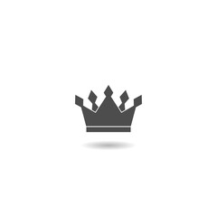 Canvas Print - Crown icon logo with shadow