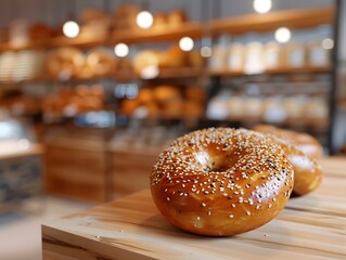 Bagels bakery modern commercial Backdrop 