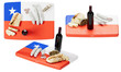 Chilean Elegance: Wine and Charcuterie on a National Flag Theme