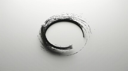 Wall Mural - Single Continuous Line Forms Circle. Zen Symbol of Unity