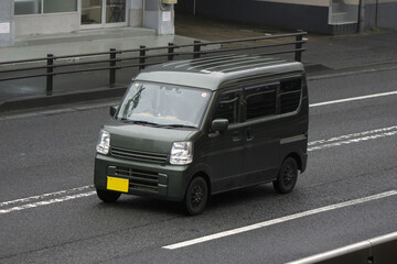 軽ワゴン車　道路走行