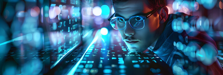 Poster - digital fortress: cybersecurity in the digital age. concept cyber threats, data privacy, encryption 