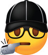 Face With Referee Whistle Emoji Icon
