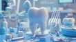 Advanced Dental Care Technology Highlighted by 3D Tooth and Dental Instruments