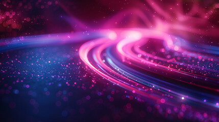 Canvas Print - speed lines background with lines and particles, abstract neon design concept illustration