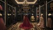 Luxury Modern Shop Boutique Showcasing Elegant Formal Dresses