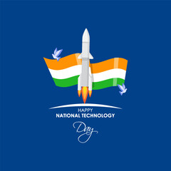 Vector illustration of National Technology Day social media feed template