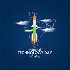 Vector illustration of National Technology Day social media feed template