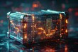 © Janjira - A high-tech treasure chest secured with advanced encryption, holding valuable digital secrets.