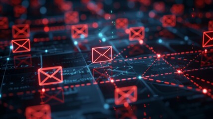Poster - Digital Email Network Visualization at Night