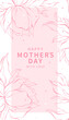 Mother's Day card with flowers in pastel colors and text. Vector illustration design for banner, poster