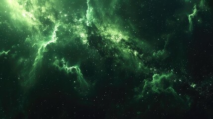 emerald nebula: mystical green galaxy