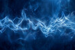 A blue wave of smoke with a lot of white particles