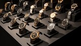 Fototapeta Przestrzenne - Upscale watch boutique with a curated collection of luxury watches.