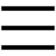 menu button of three horizontal lines icon, simple vector design
