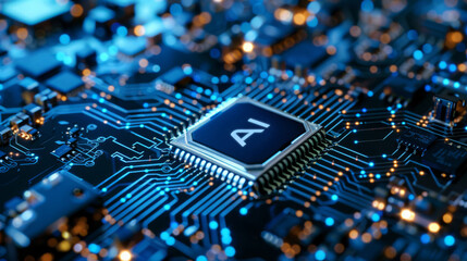 A light-emitting circuit board integrated with AI technology on a digital chip