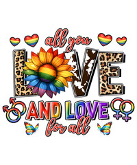 Wall Mural - All For Love And Love For All LGBT PNG