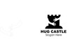 hug castle logo design concept stock vector illustration