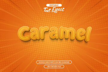 Wall Mural - Caramel editable text effect