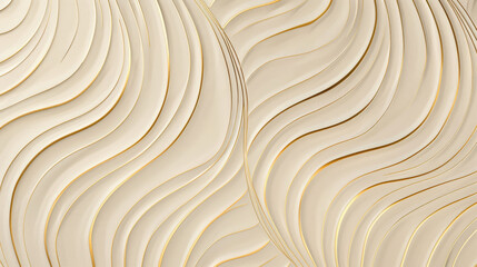 Wall Mural - Wallpaper. Background. Beige and white pattern with lines of different thicknesses, inspired by Art Deco style, with thin gold foil on paper