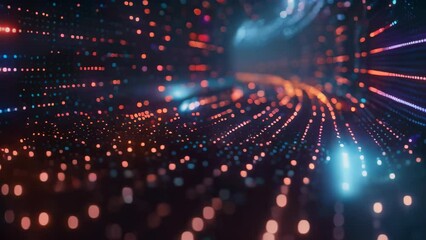 digital data flow matrix effect. matrix effect background 4k video