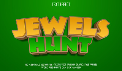 Poster - Jewel Hunt 3d editable text effect style