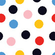 Cute  polka dots. Abstract seamless pattern.  Can be used in textile industry, paper, background, scrapbooking.