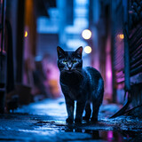 Fototapeta Uliczki - cat in street