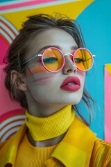 Poster - Create a bold design with vibrant hues and abstract patterns for a modern art piece.
