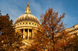 St Pauls Cathedral in London, glowing in the Autumn sun.