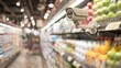 CCTV cameras as silent sentinels, monitoring activity and deterring potential security threats in a supermarket environment