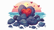 The Stones On The Bay Heart Stony Nature Love Within.