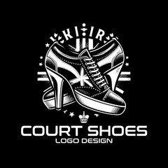 Wall Mural - Court Shoes Vector Logo Design