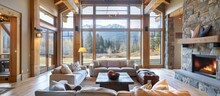 Timber Frame Construction And Natural Materials Blend Seamlessly With The Mountain Environment. -