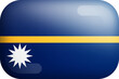 Nauru Official National Flag Isolated 3D Glossy Rounded Icon