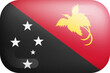 Papua New Guinea Official National Flag Isolated 3D Glossy Rounded Icon