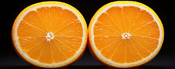 Wall Mural - Vibrant orange slices on display.