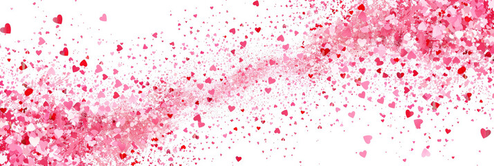 Wall Mural - Red heart love confettis. Valentines day or mother's day background.