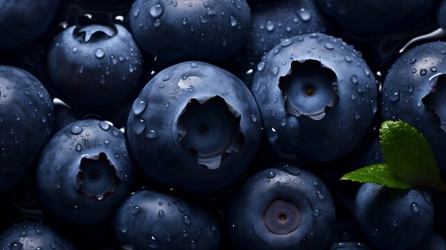 Fresh ripe Blueberrys as background