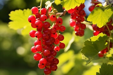 Wall Mural - Currant hanging on a tree. Currant in the orchard