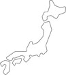 dot line drawing of japan map.