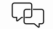 Talk or Conversation Icon. Vector isolated illustration of talking bubbles