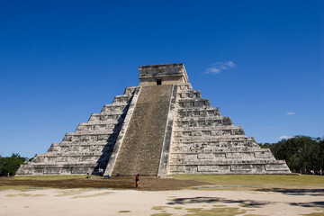 Mexico ruins of Chichen Itza view on a sunny winter day