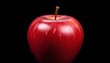 Fresh red apple isolated on back background