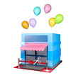 New store grand opening ceremony 3D illustration