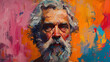 Historical Character made with AI, from ancient Greece his name was Socrates, watercolor