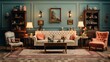 Fashionable vintage styled living room  
