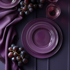 Wall Mural - plates dishes on different backgrounds